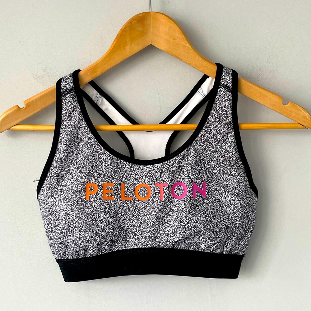 Adidas x Peloton Performance Black White Sports Bra